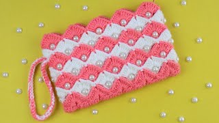 Beautiful Easy crochet clutch bag