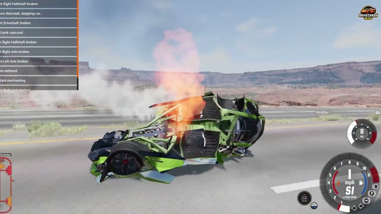 Realistic 4K Car Crash Simulations | BeamNG Drive Cinematic Physics | DriveCrash NEXUS
