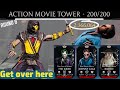 Final round action movie tower boss battle 200  170190 fight  amazing rewards mk mobile