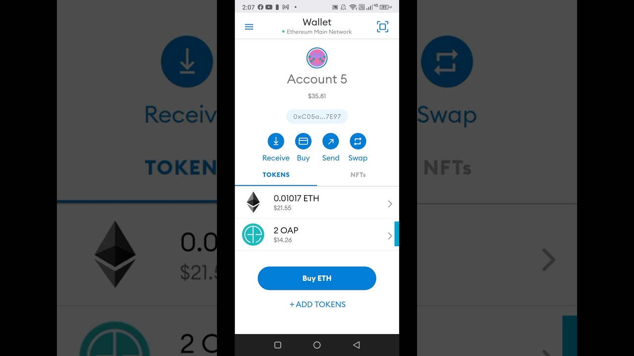 How to Swap OAP for EtherLite ~ MetaMask ~ iPhone