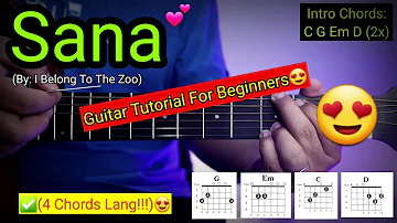 Sana - I Belong To The Zoo (Super Easy Chords)😍 | 4 Chords Only!!!