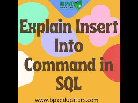 What is Insert Into Command in SQL ? - YouTube