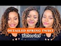 THE BEST SPRING TWIST TUTORIAL FOR BEGINNERS | No Rubber Bands, No Crotch Method Protective Style