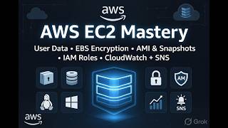 AWS EC2 Assignment: User Data, EBS Encryption, AMI/Snapshots, IAM Roles, CloudWatch   SNS