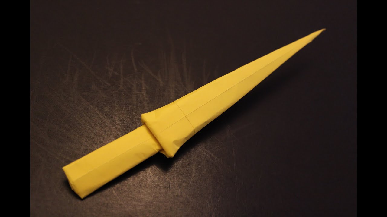 How to make a cool paper sword origami YouTube