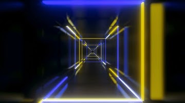 Abstract red blue light sci fi tunnel seamless loop 4k 3d