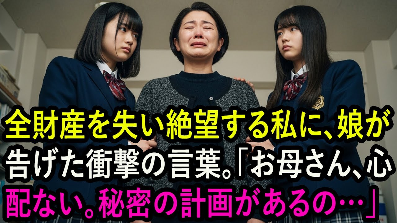 「お母さん、心配しないで」夫に全財産を奪われ泣き崩れる私に、17歳の娘たちが静かに告げた。彼女たちが３ヶ月間隠していた秘密の計画とは…