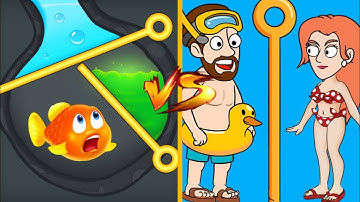 Save The Fish Vs Home Pin - Puzzle Game All Levels Gameplay For Android, IOS Mobile