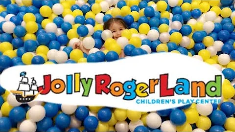 Adi plays at Jolly Roger Land indoor play center f...