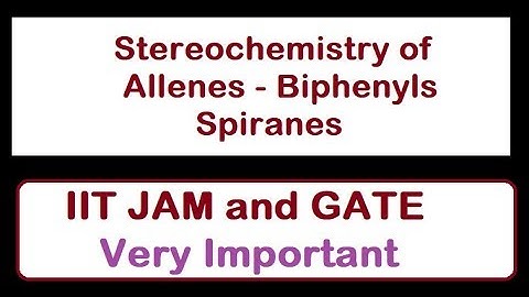 Stereochemistry of Biphenyls, Allenes and Spiranes