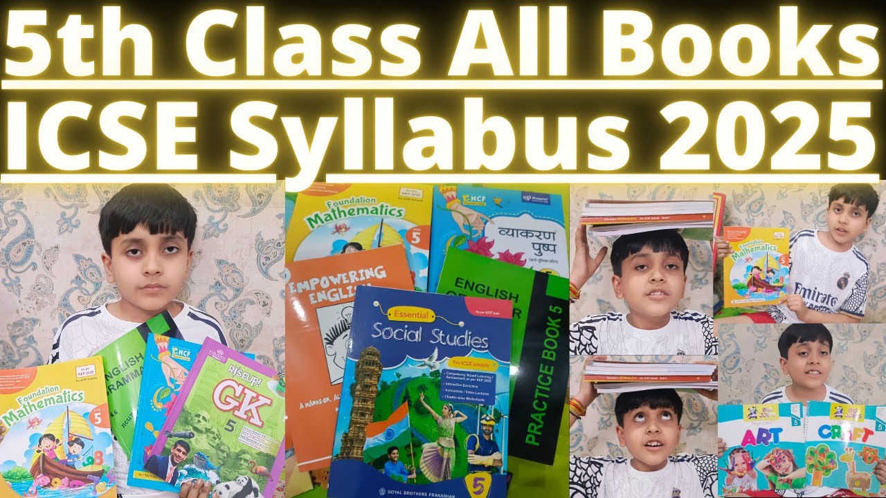 class 5 books 2025 | 5th class all books | 5th class icse books | class ...