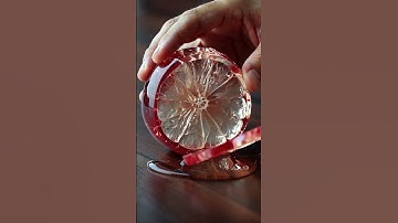 Cutting a Crystal Glass Grapefruit | Realistic ASMR Fruit Sounds #shorts #shortvideo #viralvideo