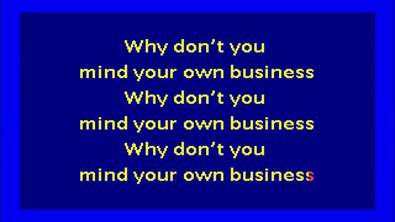Delta 5 Mind Your Own Business Lyrics delta 5 - mind your own business (karaoke) - YouTube