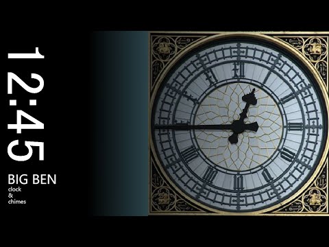 Big Ben (12:45) chimes and clock | Big Ben Digital