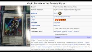 YuGiOh101: Card Review: Virgil, Rockstar of the Burning Abyss
