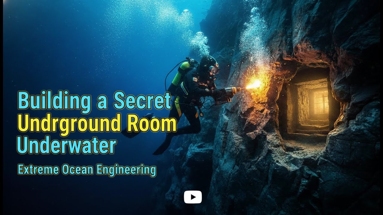 Building a Secret Underground Room Underwater | Extreme Ocean Engineering
