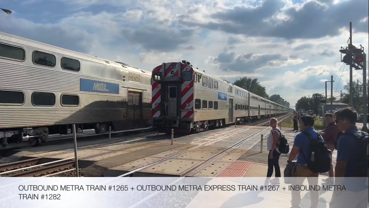 The Complete Metra Evening Rush Hour At Harlem Avenue On August 7, 2023