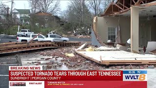 Community members react to radar-indicated tornado tearing through Sunbright