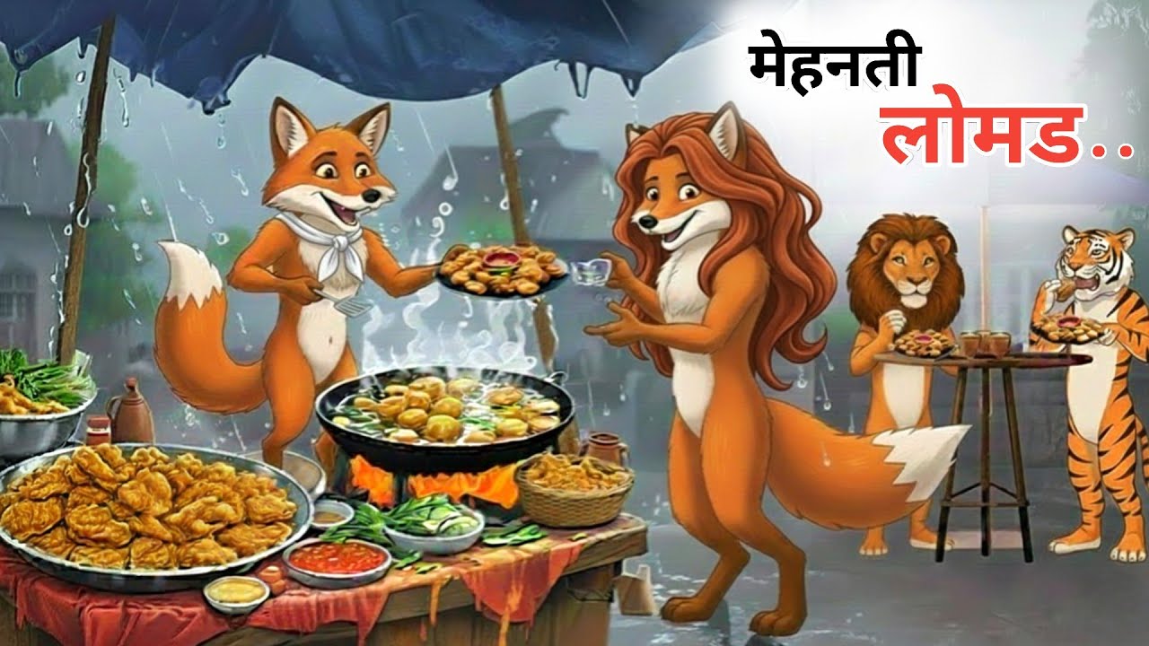 मेहनती लोमड | HINDI KAHANIYA | MORAL STORIES IN HINDI | NEW STORIES | PANCHATANTRA STORIES 