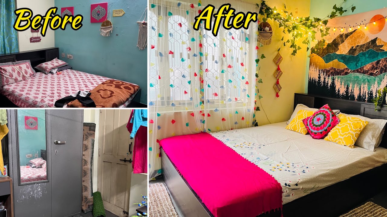 Small Indian Bedroom Makeover in low budget| my weight loss routine with ATP