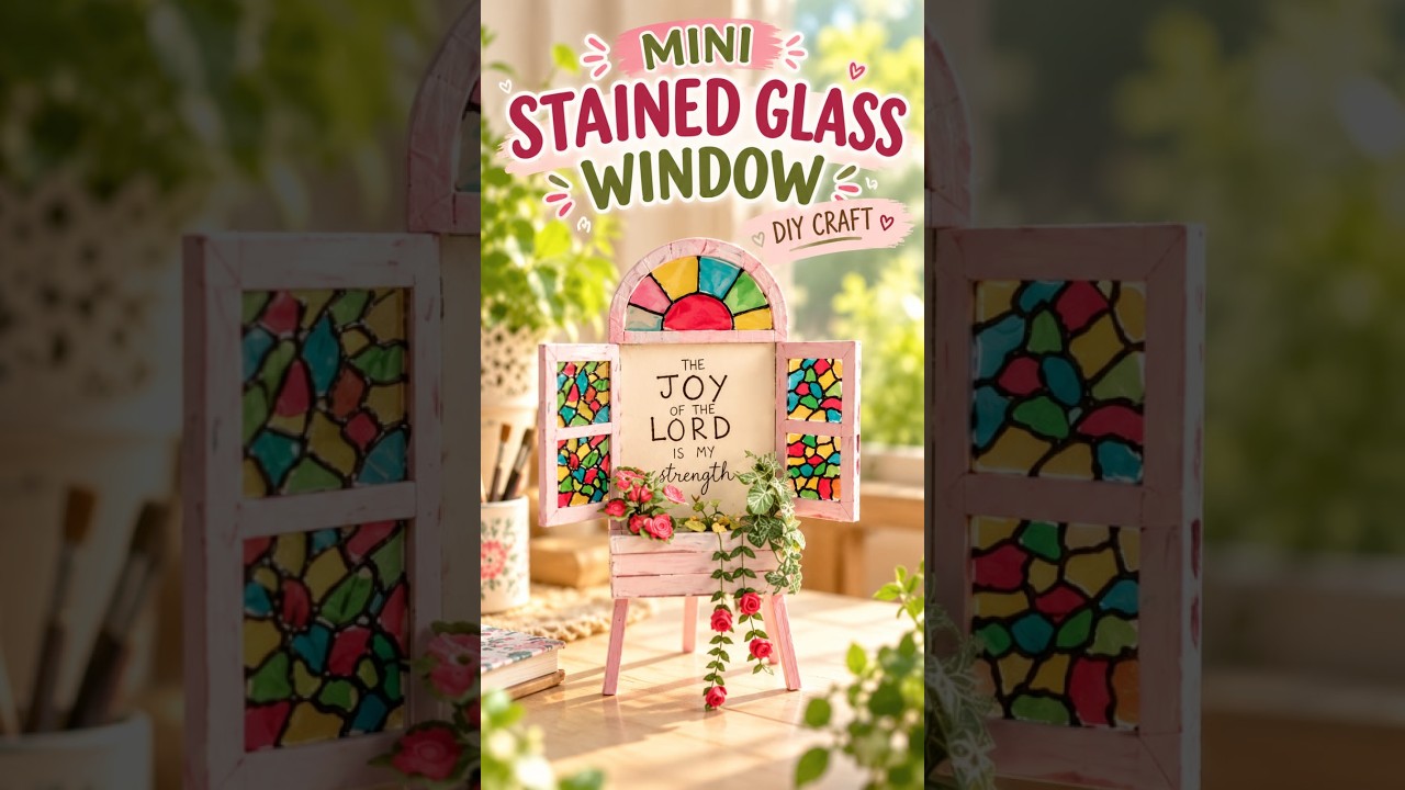 Window Cardboard Mini DIY miniature window #artandcraft #diycraft #creativediy # ...