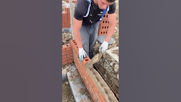 Easy way to install red bricks #shorts