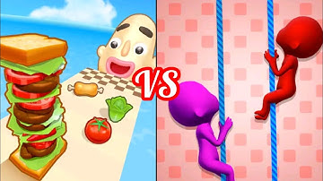 Sandwich Runner VS Run Race 3D – Ultimate Funny Gameplay Comparison | Trending Android Games 2025