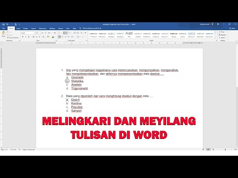 Video: Bagaimana cara melingkari kata di Word 2016?