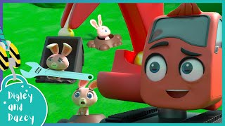 Minisode: Animal Special! 🚧 🚜 | Digley and Dazey | Kids Construction Truck Cartoons