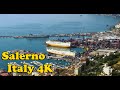 Salerno Italy 4K.  Walk around Castello di Arechi and city.