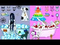 Paper Dolls Dress Up - Sadako And Rapunzel Rich & Poor Challenge Handmade Quietbook-Woa Doll Channel