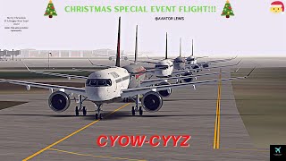 INFINITE FLIGHT SIMULATOR- GFS CHRISTMAS SPECIAL EVENT FLIGHT (AVIATOR LEWIS) (CYOW-CYYZ)