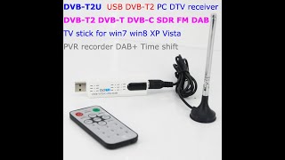 USB DVB-T2 Dongle DTV receiver DVB-T DVB-C SDR FM DAB TV stick software upgrade, change PC to DTV screenshot 5