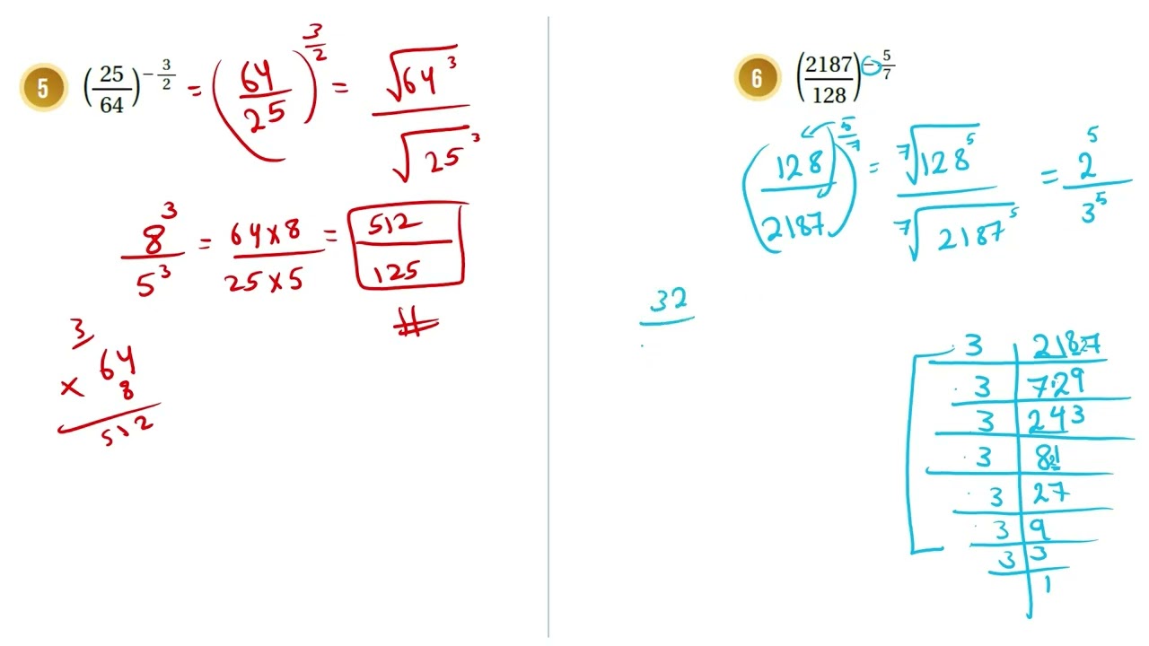 ضرب الأسس النسبية وقسمتها (أتدرب وأحل المسائل+مهارات التفكير العليا )|الصف الثامن 