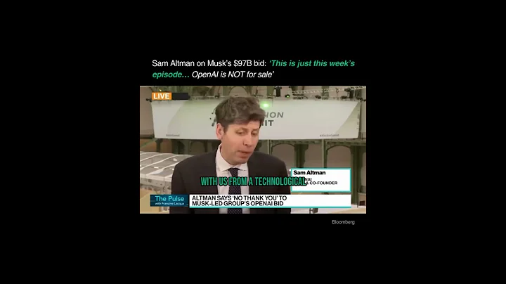 🚀 Sam Altman Calls Out Elon Musk’s 💰 $97.4B OpenAI Bid #ai #OpenAI #ElonMusk #SamAltman