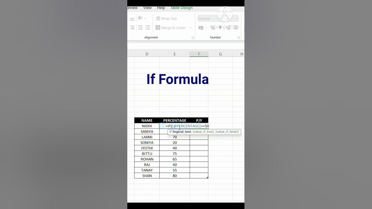IF Formula In Excel | Excel tricks | Excel #excel #excelformula # ...
