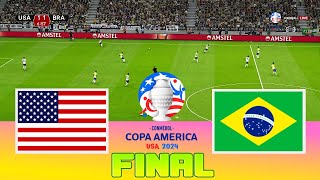 USA vs BRAZIL - Final Copa America 2024 | Full Match All Goals | Football Match