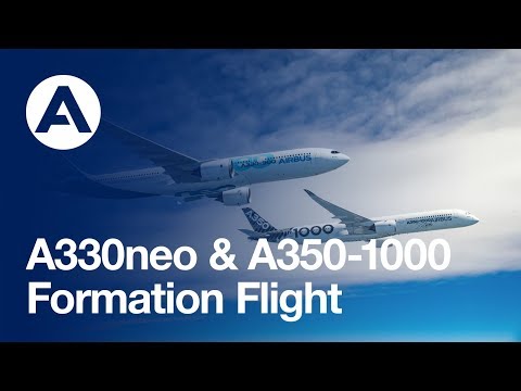 A330neo & A350-1000 in a unique formation flight