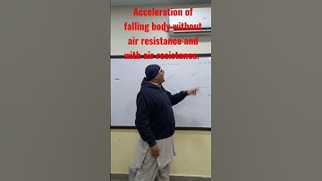 Acceleration of falling body without and with air resistance.