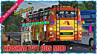 TN krishna private bus on bussid roads 😎 || bus mod review