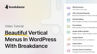 Creating Beautiful Vertical Menus In WordPress With Breakdance screenshot 3