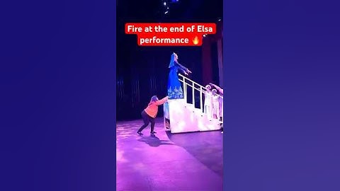 Elsa from frozen breathes fire on stage. #elsa #frozen #broadway #dress #fire #funny  #ai #snow #ia