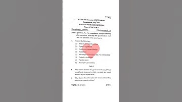 M.Com(4th sem)Business Research Methods{2023-Paper}MDU