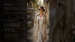 🧥✨ U40 European Style Icon | Beige Trench Coat Street Elegance | 2026