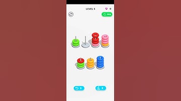 color hoop stack gameplay level 5 #shorts