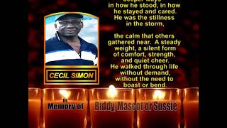 Cecil Simon ~ Memorial