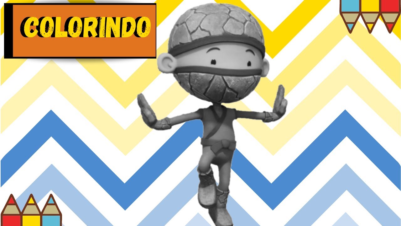 colorindo o desenho do Wesley | OI NINJA | HELLO NINJA - Coloring the ...