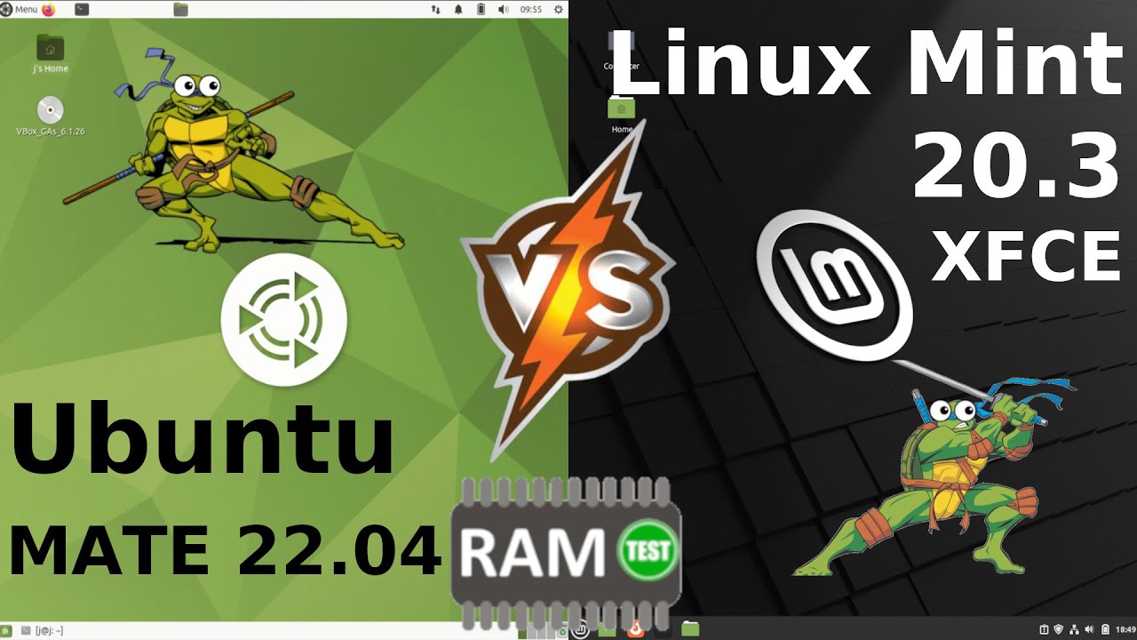 Ubuntu Mate 22.04 vs Linux Mint 20.3 (XFCE): RAM Usage - YouTube