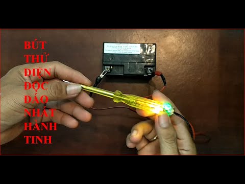 Video Bút thử điện cảm ứng, tìm dây điện âm - dương 12vdc... - youtube
