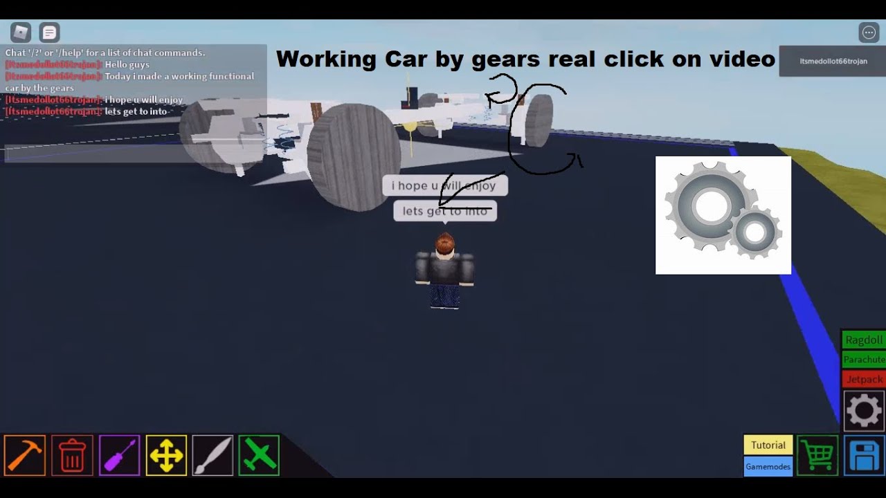 Working Car By Only Gears Roblox Plane Crazy YouTube 